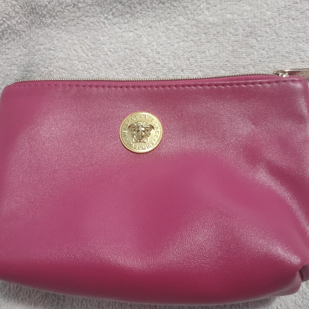 Versace Parfums Medusa Head Inflight Clutch Cosmetic Bag